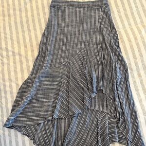 Lulu's Black Asymmetrical Maxi Wrap Skirt